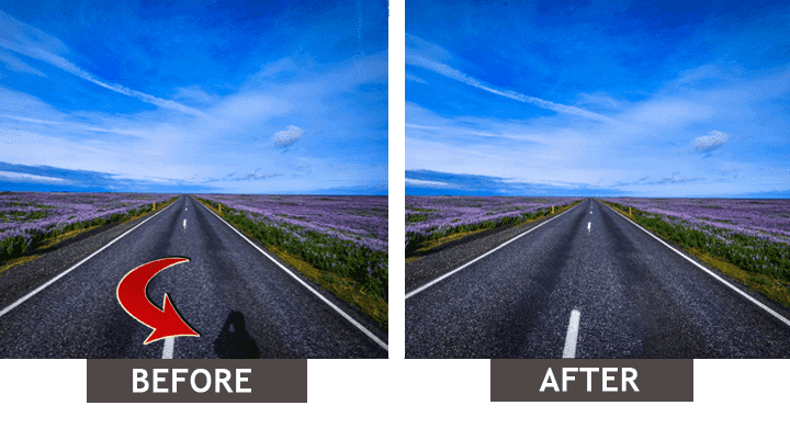 Eliminar la sombra de la imagen: antes-después