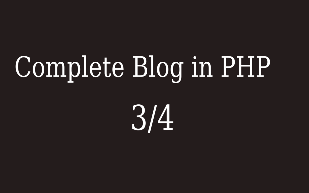 Cómo crear un blog en PHP y base de datos MySQL - Backend