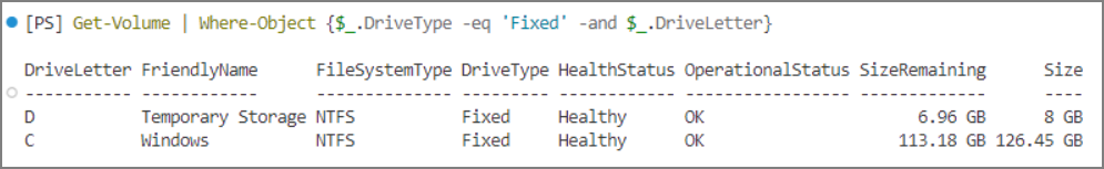 powershell limpia espacio en disco