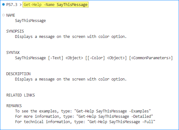 comentario de powershell