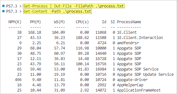 salida de redirección de powershell