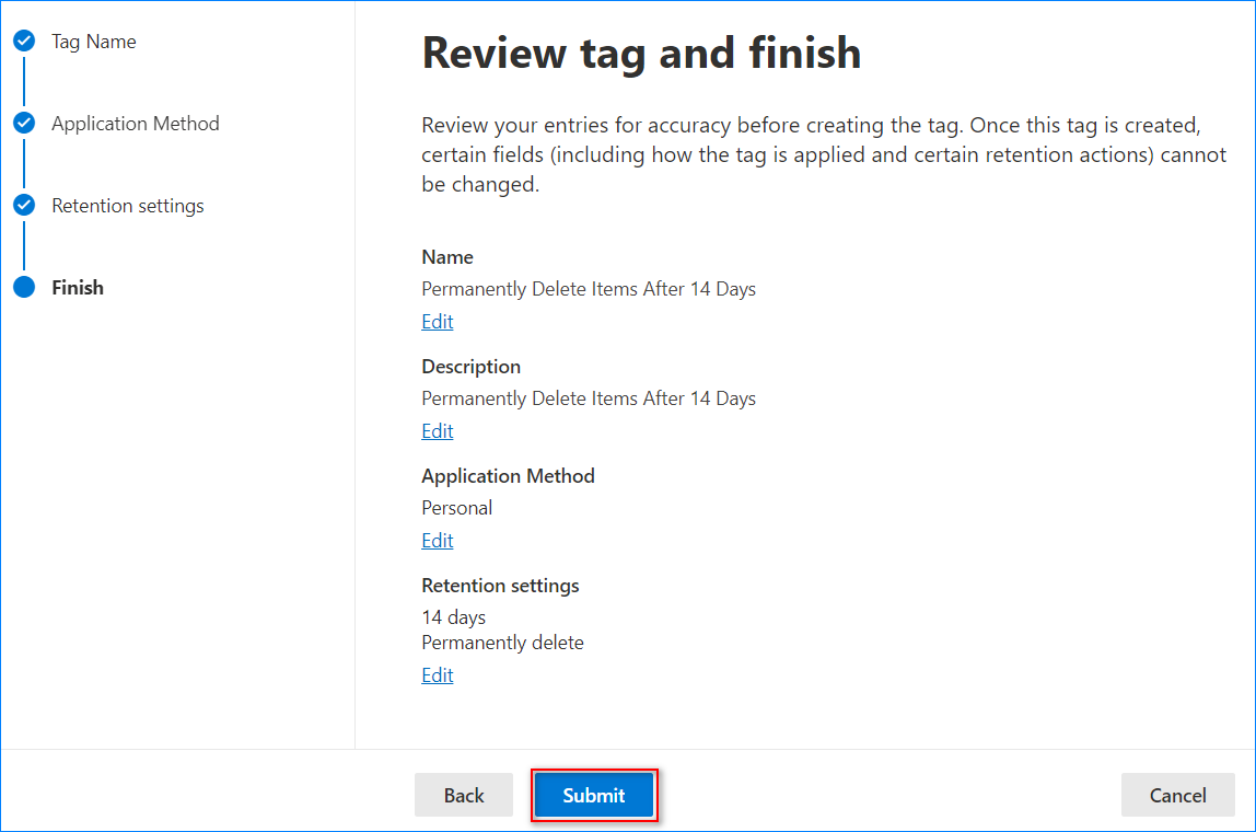 directiva de retención predeterminada office 365
