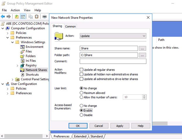 enumeración basada en el acceso de Windows