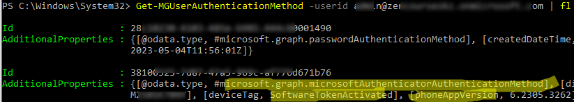verificar el estado de mfa powershell