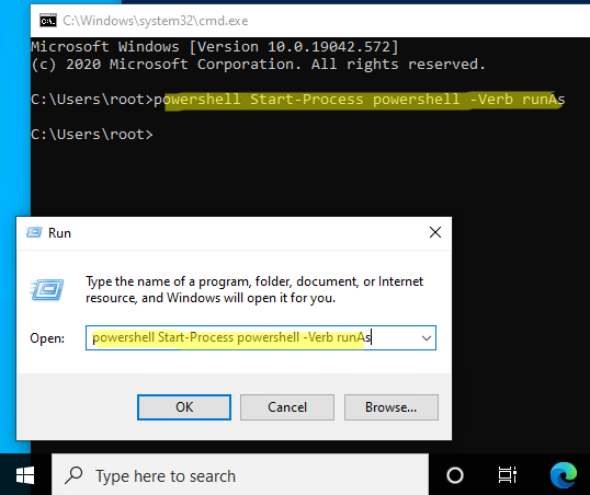 ejecutar el script de PowerShell como administrador