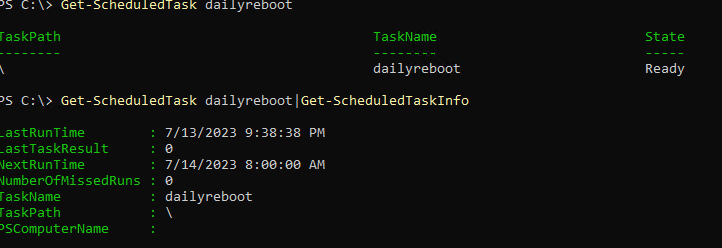 lista de powershell tareas programadas