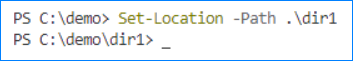 establecer ubicación powershell