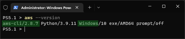 cli de windows aws