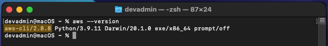 aws cli instalar mac