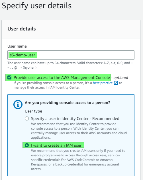 permisos de iam de aws s3
