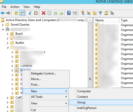 tipos de grupos en el directorio activo