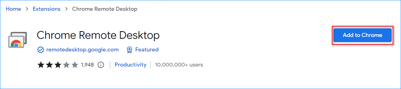 Escritorio remoto de Chrome