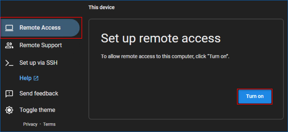 acceso remoto google chrome
