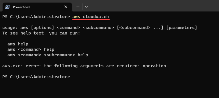 métricas de aws cli cloudwatch