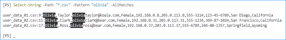 PowerShell equivalente a grep
