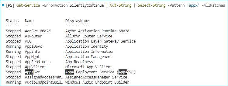 Equivalente a Windows PowerShell Grep