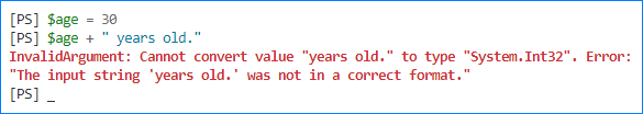 powershell concatenar cadena y variable