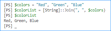 powershell agregar a la cadena