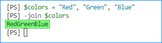 powershell de concatenación de cadenas