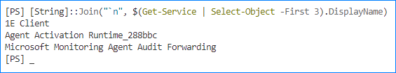 powershell agregar a la cadena