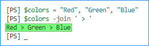 Powershell de cadena concatenada