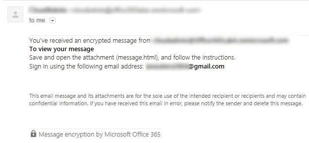 El correo electrónico encriptado de Outlook no se abre