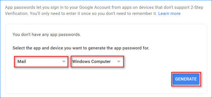 Perspectiva de la configuración de gmail pop3