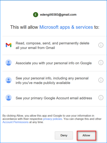 configuración de Outlook para Gmail