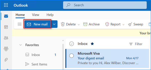 enviar correo electrónico como alias de Outlook