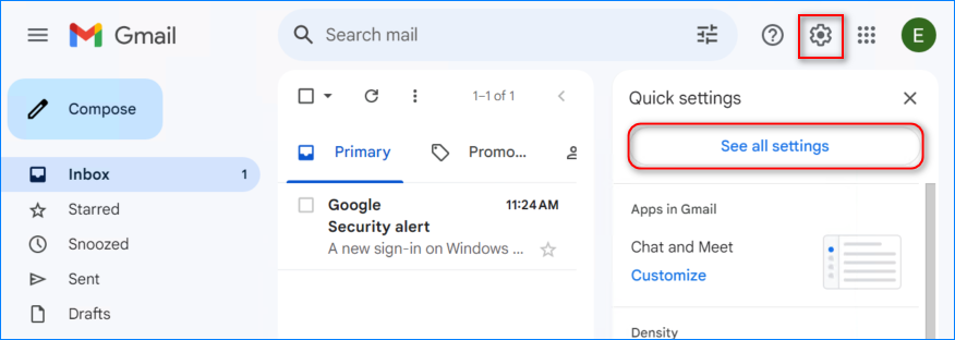 configuración de perspectiva de gmail