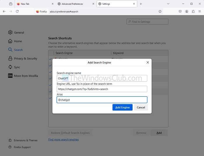 Añadir ChatGPT a Firefox