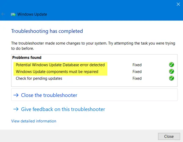 solucionador de problemas de actualización de Windows
