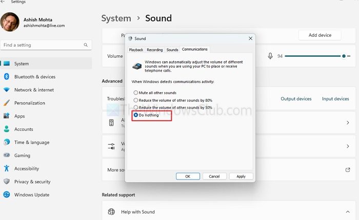 No hacer nada Configuración de sonido PC con Windows