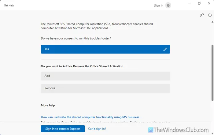 Microsoft 365 Compartir la activación de la computadora (SCA)