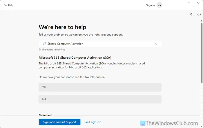 Microsoft 365 Compartir la activación de la computadora (SCA)