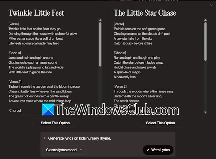Generar letras de canciones con Suno AI