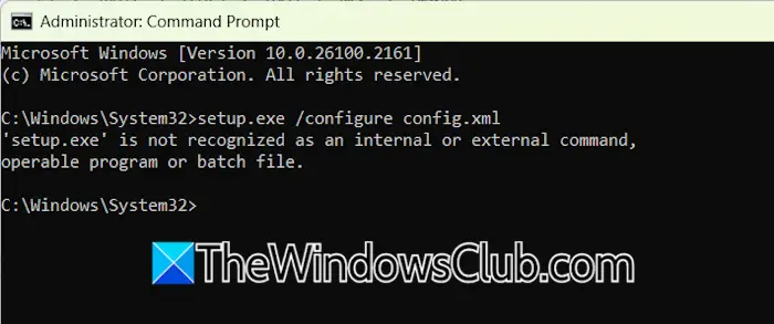 Configurar exe no reconocido como comando