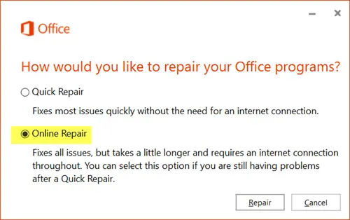 oficina de reparación en línea
